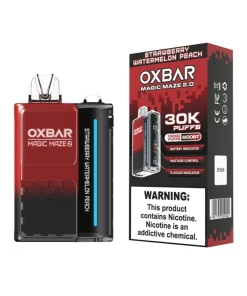 پاد یکبار مصرف اوکسبار 30 هزار پاف توت فرنگی هندوانه هلو  | Oxbar 30k