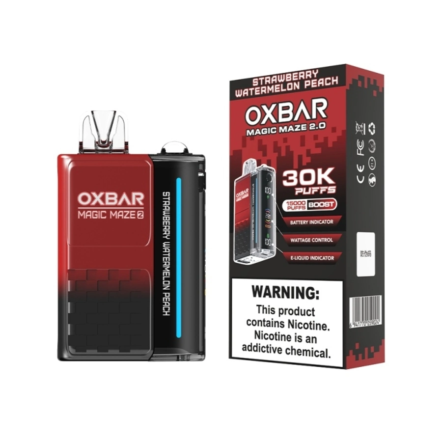 پاد یکبار مصرف اوکسبار 30 هزار پاف توت فرنگی هندوانه هلو | Oxbar 30k