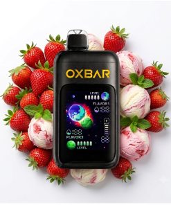 پاد یکبار مصرف اوکسبار 50 هزار پاف توت فرنگی بستنی  | Oxbar 50k