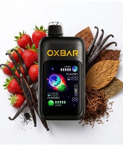 پاد یکبار مصرف اوکسبار 50 هزار پاف توت فرنگی وانیل تنباکو | Oxbar 50k