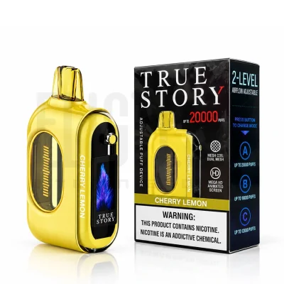 پاد یکبار مصرف ترو استوری 20 هزار پاف گیلاس لیمو TRUE STORY