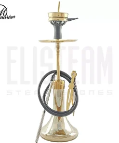 قلیان طرح کرنو دراگون معماریان L طلایی (تنگ کروم)